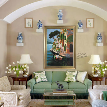Peinture intitulée "Villa del balbienel…" par Dilay Aslan, Œuvre d'art originale, Autre