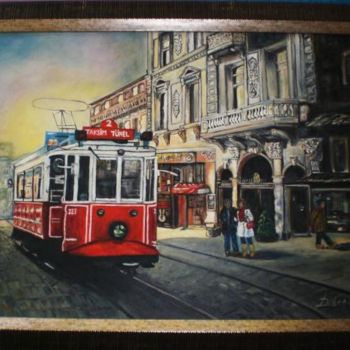 Painting titled "Taksim" by Dilber Garzanli, Original Artwork