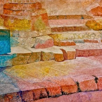 Arts numériques intitulée "Jerash" par Dilian Deal, Œuvre d'art originale, Aquarelle