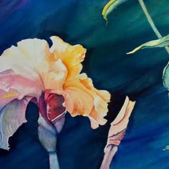 Digital Arts titled "Iris" by Dilian Deal, Original Artwork, Watercolor