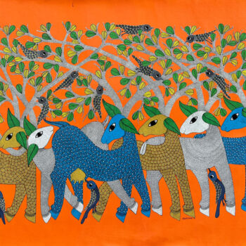 "Tree Of Life 2" başlıklı Tablo Dilip Shyam tarafından, Orijinal sanat, Akrilik