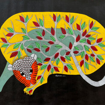 "The lion 9" başlıklı Tablo Dilip Shyam tarafından, Orijinal sanat, Akrilik