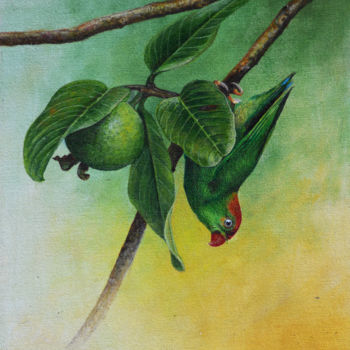 Painting titled "The Ripened Fruit" by Dilrukshi Chandrika, Original Artwork, Acrylic Mounted on Wood Stretcher frame