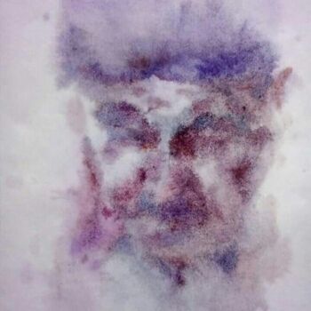 Painting titled "Дед" by Dilshod Khudayorov, Original Artwork, Watercolor