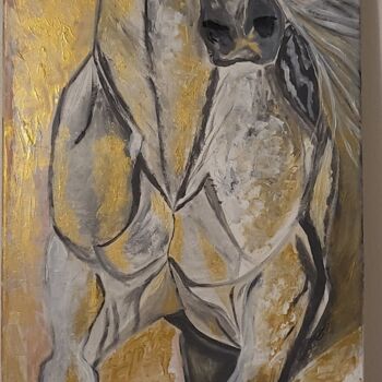 Painting titled "Vihur" by Dilyana Simeonova, Original Artwork, Acrylic Mounted on Other rigid panel