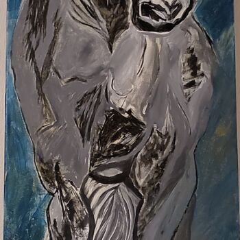 Картина под названием "AMOUR" - Dilyana Simeonova, Подлинное произведение искусства, Акрил Установлен на Другая жесткая пане…