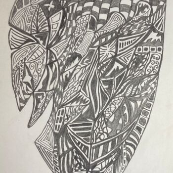 Drawing titled "Internal dialogue" by Dima An, Original Artwork, Pencil