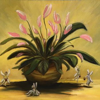 Ζωγραφική με τίτλο "Flower tale" από Dima Buzo, Αυθεντικά έργα τέχνης, Λάδι