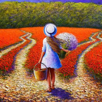 Painting titled "The Two Ways" by Dima Dmitriev, Original Artwork, Oil