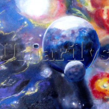 Ζωγραφική με τίτλο "cosmos" από Umarilys, Αυθεντικά έργα τέχνης, Λάδι