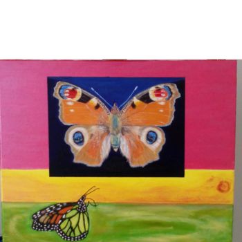 Ζωγραφική με τίτλο "papillons.jpg" από Umarilys, Αυθεντικά έργα τέχνης, Λάδι