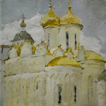 Painting titled "Sergiev posad" by Dmitriy Permiakov, Original Artwork, Oil