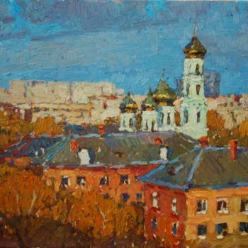 Pittura intitolato "Autumn landscape" da Dmitriy Permiakov, Opera d'arte originale, Olio