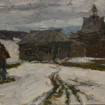 Malerei mit dem Titel "hohlovka" von Dmitriy Permiakov, Original-Kunstwerk, Öl