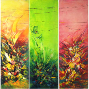 Malerei mit dem Titel "The colors of the d…" von Dimitrinka Popova, Original-Kunstwerk, Öl