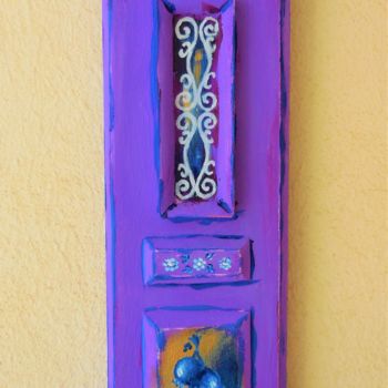 Schilderij getiteld "Lilac-purple front…" door Dimitrios Manos, Origineel Kunstwerk, Acryl