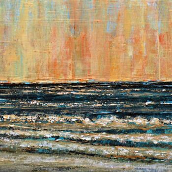 Schilderij getiteld "Chalkidiki Seascape…" door Dimitra Papageorgiou, Origineel Kunstwerk, Acryl