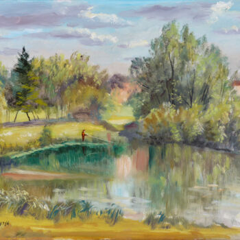 Schilderij getiteld "ruisseau-des-hauldr…" door Dimitri Sinyavsky, Origineel Kunstwerk, Olie