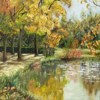 Peinture intitulée "l-automne-arriva.jpg" par Dimitri Sinyavsky, Œuvre d'art originale