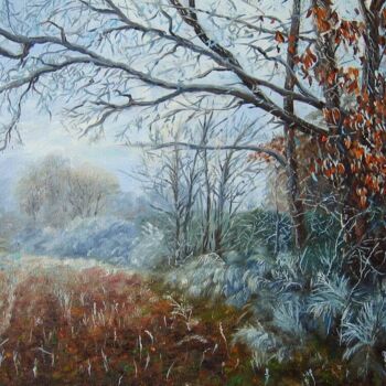 Painting titled "un-matin-de-givre.j…" by Dimitri Sinyavsky, Original Artwork