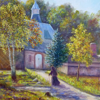 Painting titled "sur-le-chemin-de-so…" by Dimitri Sinyavsky, Original Artwork