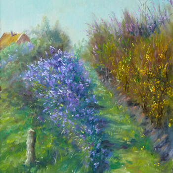 Pittura intitolato "l-odeur-des-fleurs-…" da Dimitri Sinyavsky, Opera d'arte originale