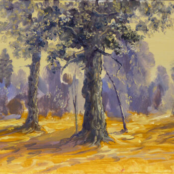 Peinture intitulée "Soleil Doux" par Dimitri Sinyavsky, Œuvre d'art originale, Huile