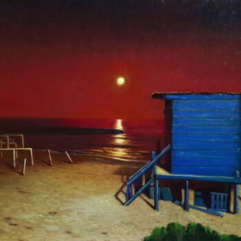 Картина под названием "Playa California" - Dimitrio Untu, Подлинное произведение искусства, Масло
