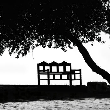 Photography titled "The bench under the…" by Dimitrios Paterakis, Original Artwork, Digital Photography