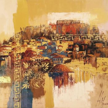 Painting titled "PARTHENON" by Dimitris Apazidis, Original Artwork, Oil