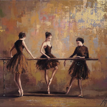 "Dancers" başlıklı Tablo Dimitris Apazidis tarafından, Orijinal sanat, Petrol