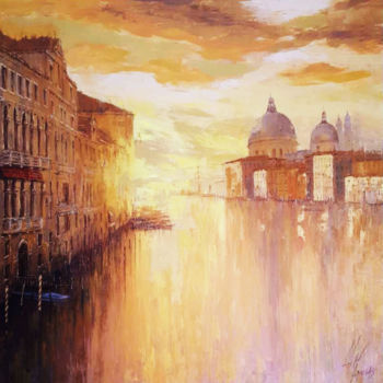 Pittura intitolato "Venice" da Dimitris Apazidis, Opera d'arte originale, Olio