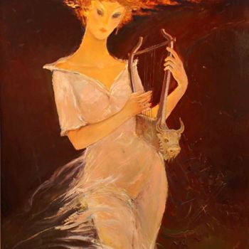 Painting titled "Lira" by Dimitri Zukov Art Of Color, Original Artwork, Oil
