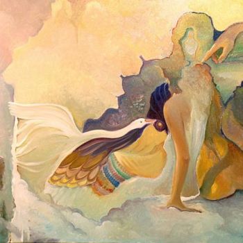 Pittura intitolato "Angels Country" da Dimitri Zukov Art Of Color, Opera d'arte originale, Olio