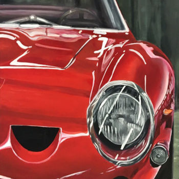 Painting titled "Ferrari 250GTO" by Shishkov, Original Artwork, Oil