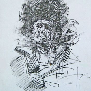 Drawing titled "Наброски карандашом" by Dimitri, Original Artwork, Graphite