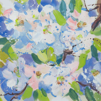 Pintura titulada "flowering branch" por Dina Morzhina, Obra de arte original, Oleo