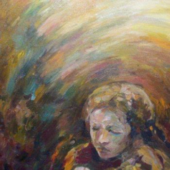Painting titled "Prayer" by Dina Khabibullina (Dina Adagio), Original Artwork, Oil