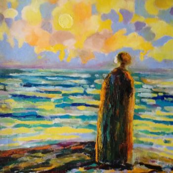 Painting titled "Mystery" by Dina Khabibullina (Dina Adagio), Original Artwork, Oil