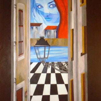 Painting titled "LENDA MIRAGAIA I -…" by Dina De Souza, Original Artwork, Oil