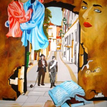 Painting titled "CAMILO E A CADEIA D…" by Dina De Souza, Original Artwork, Oil