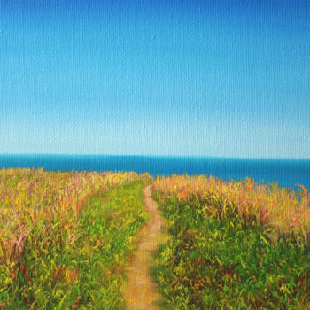 Painting titled "Summer path" by Dinara Aristo, Original Artwork, Oil