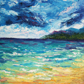 Painting titled "Dreaming of the sea" by Dinara Aristo, Original Artwork, Oil