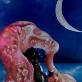 Painting titled "Chiaro di luna" by Dino Paiano, Original Artwork