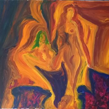 Painting titled "Two of them" by Dino "Magnificent" Bakić D V B, Original Artwork, Oil