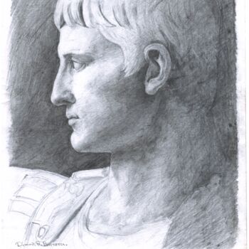 Drawing titled "Perfil" by Dionnis R. Barrera, Original Artwork, Graphite