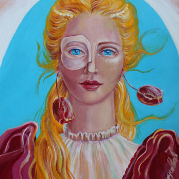 Malerei mit dem Titel ""Нимфа"" von Tatiana Belousova, Original-Kunstwerk, Acryl