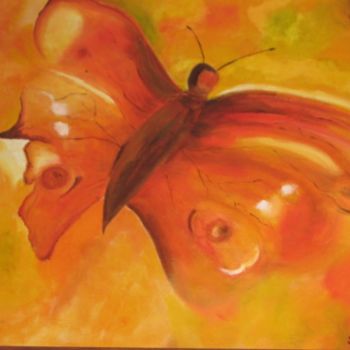 Painting titled "farfalla" by Sandra Orefice, Original Artwork, Oil