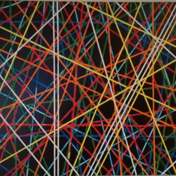 Pintura intitulada "lines-0.jpg" por Dirk Jetter, Obras de arte originais, Acrílico