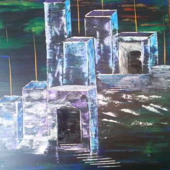 Painting titled "le passage" by Didier Nicolau, Original Artwork, Acrylic